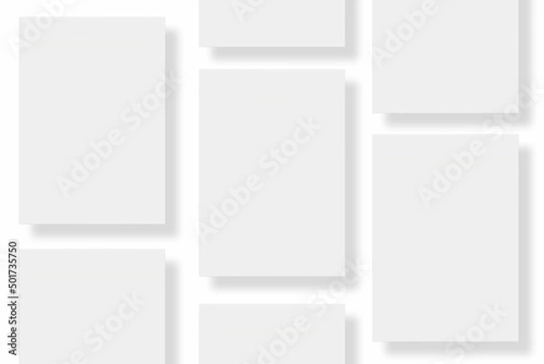 Obraz Blank paper illustration for mockup. Flyer or poster. 3D Rendering.