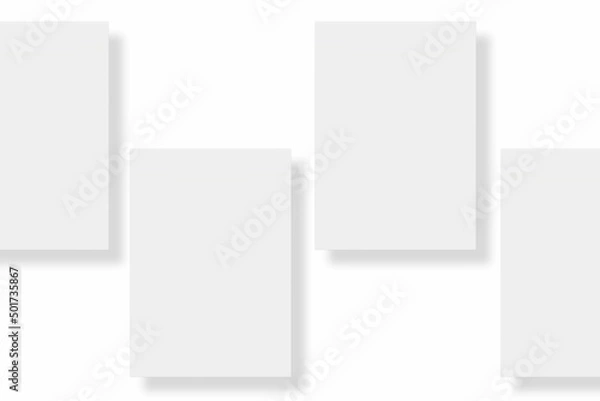 Obraz Blank paper illustration for mockup. Flyer or poster. 3D Rendering.