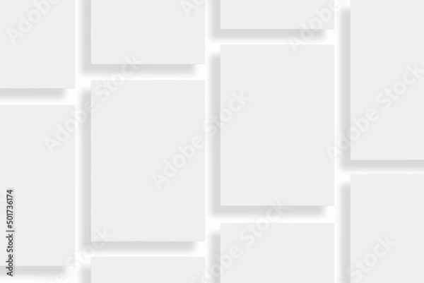 Obraz Blank paper illustration for mockup. Flyer or poster. 3D Rendering.