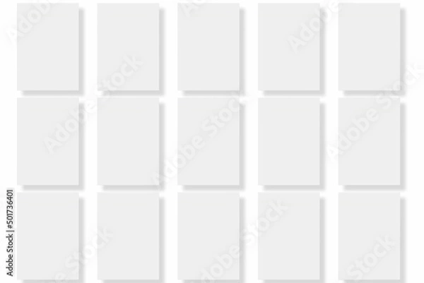 Obraz Blank paper illustration for mockup. Flyer or poster. 3D Rendering.