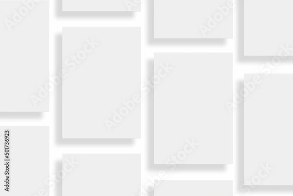 Obraz Blank paper illustration for mockup. Flyer or poster. 3D Rendering.