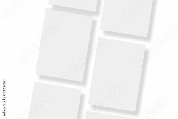 Obraz Blank paper illustration for mockup. Flyer or poster. 3D Rendering.