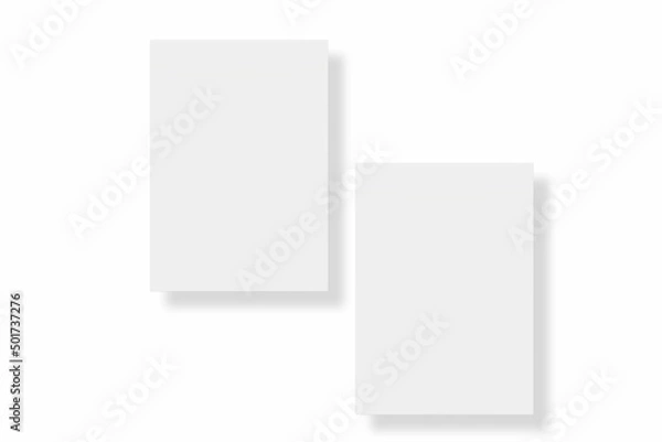 Obraz Blank paper illustration for mockup. Flyer or poster. 3D Rendering.