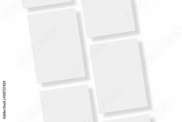 Obraz Blank paper illustration for mockup. Flyer or poster. 3D Rendering.