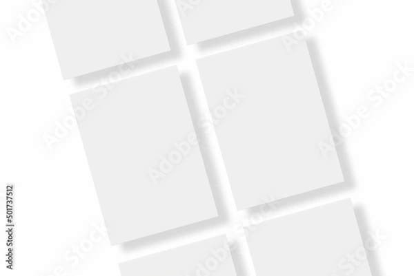 Obraz Blank paper illustration for mockup. Flyer or poster. 3D Rendering.