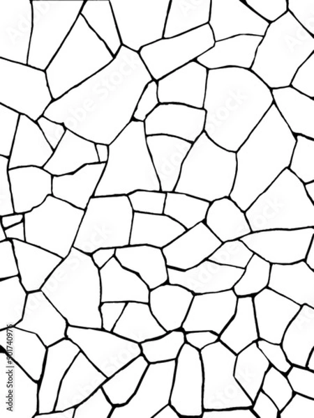 Fototapeta ひび割れたベクタータイル素材