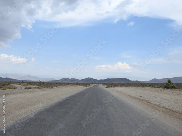 Fototapeta Scenic Cold Creek Road that takes you into the Spring Mountains, in the Humbolt-Toiyabe National Forest, Clark County, Nevada.