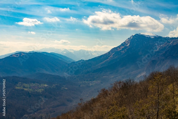 Fototapeta mountains with blue sky