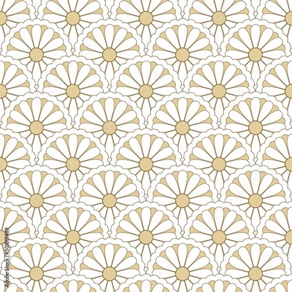 Obraz beige mandala seamless pattern