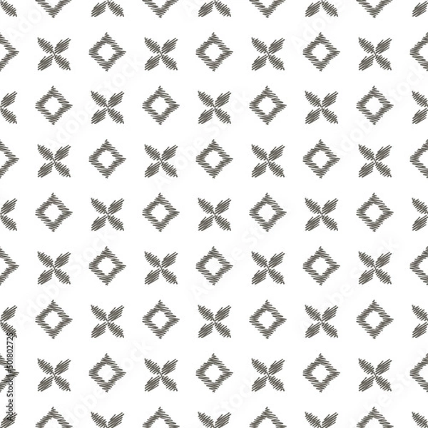Fototapeta Seamless geometric pattern of rhombuses and triangles. Vector illustration