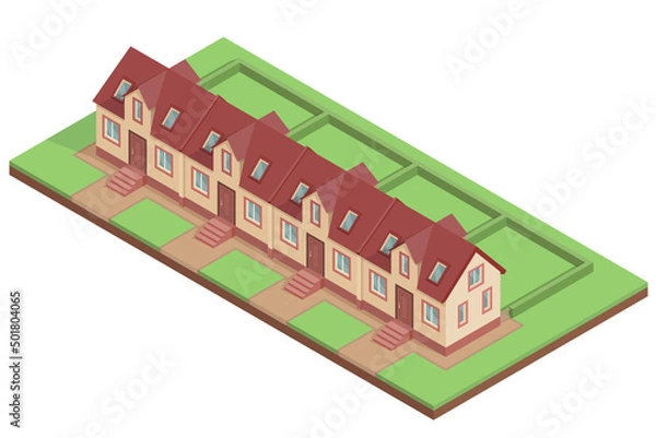 Obraz Isometric townhouse