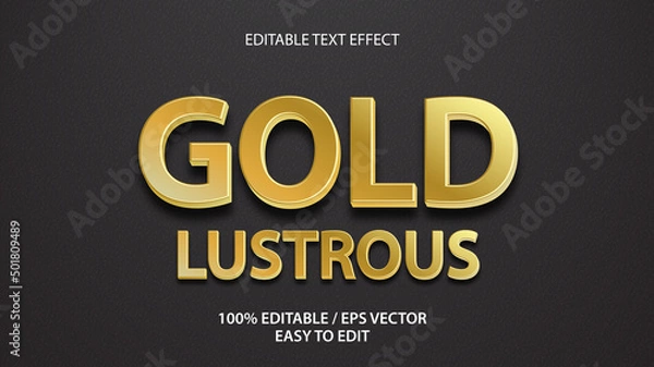 Fototapeta Gold text effect Premium Vector