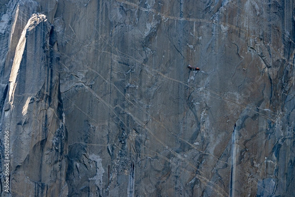 Fototapeta Climbers on El Capitan in Yosemite