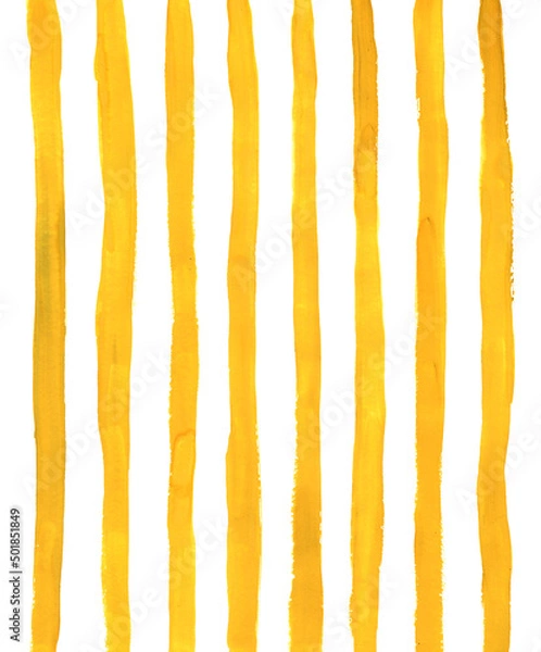Obraz Abstract yellow stripes background. Simple oil brush stroke lines backdrop. Minimalist acrylic bright paint pattern