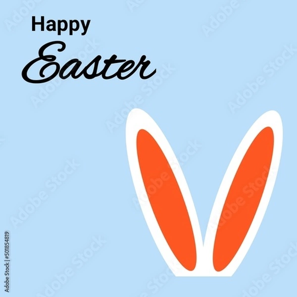 Fototapeta Happy Easter day with happy easter card with beautiful background.