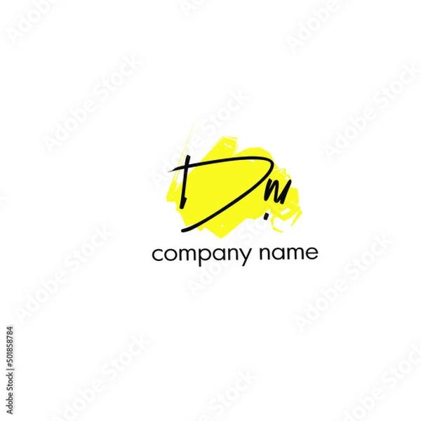 Obraz Dm Initial Handwriting Logo Vector