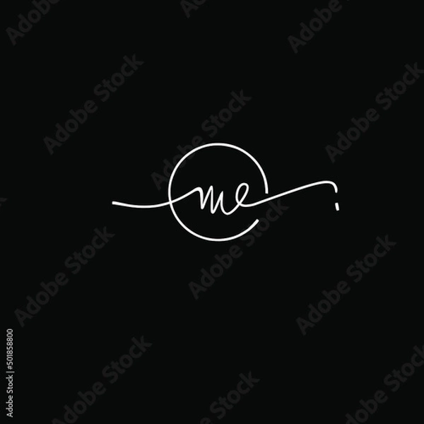 Obraz Me Initial Handwriting Logo Vector