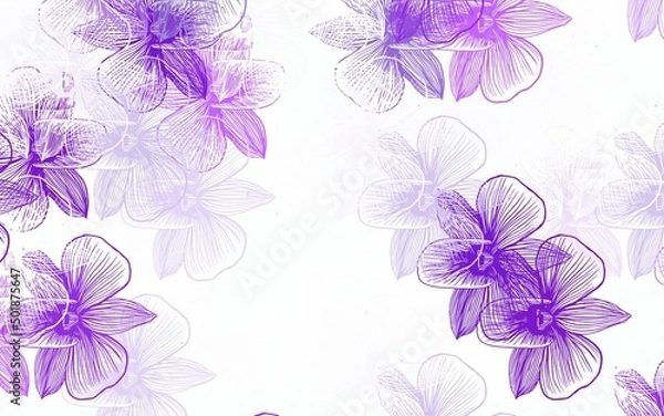 Obraz Light Purple, Pink vector elegant background with flowers.