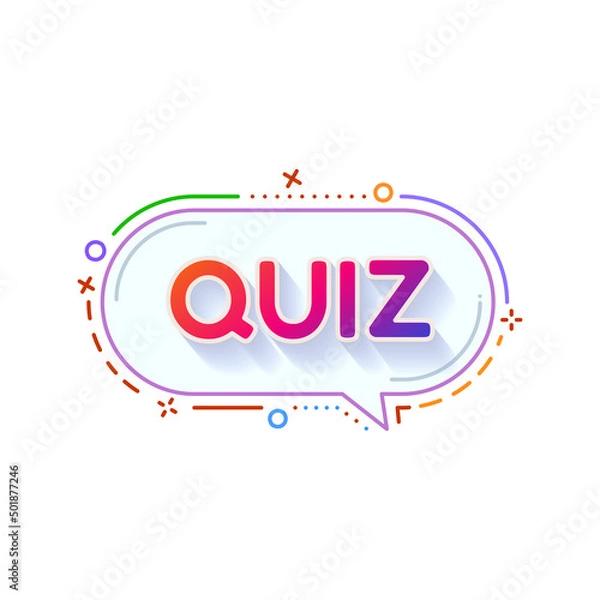Obraz Quiz symbol, Contest, Question Answer game, Challenge, Glittering Background, Speech bubble, Ask, Problem, Solution