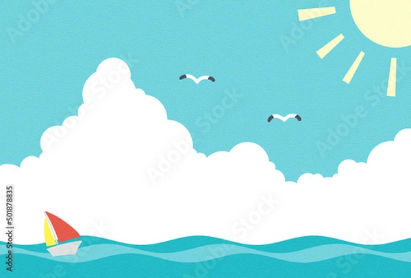 Fototapeta 背景イラスト_海の風景
