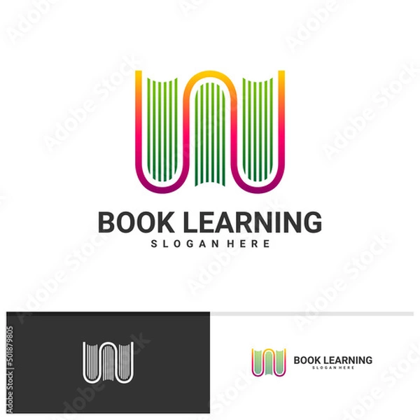 Fototapeta Learning Book logo vector template, Creative Book logo design concepts