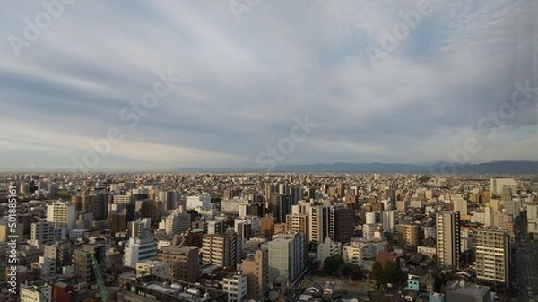 Fototapeta 夜明けの曇天