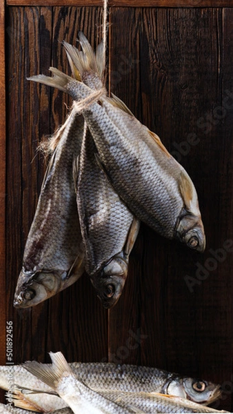 Obraz Dried fish on the board