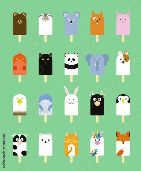 Obraz Animal Popsicle Collection