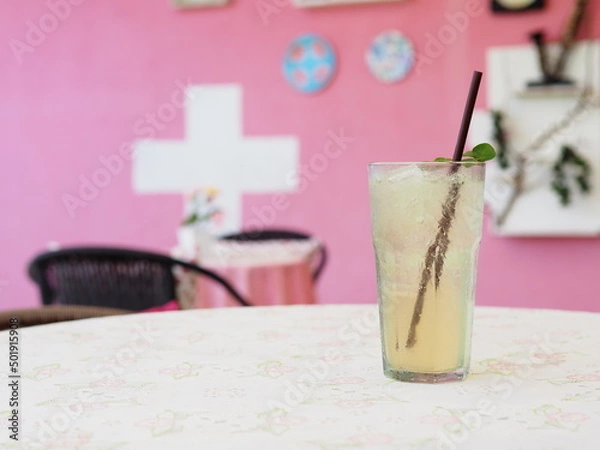 Obraz mojito cocktail at the bar counter
