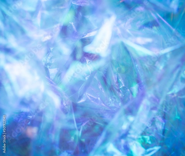 Obraz Abstract blue and turquoise background like plastic foil for birthday, party,  carnival