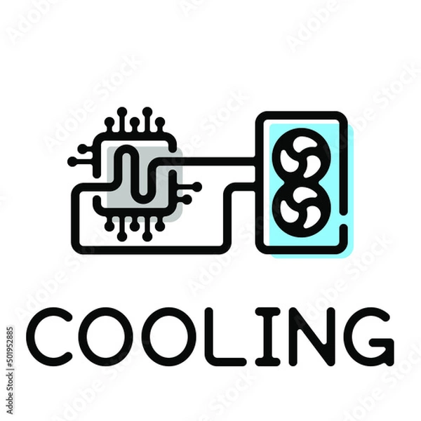 Obraz Computer chipset cooling solution shop product pictogram