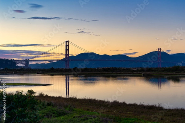 Obraz sunset on the golden gate bridge