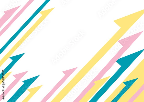 Obraz 右上矢印のイラスト背景素材　