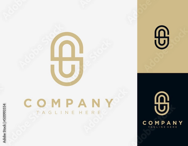 Obraz Initial letter SE logo design template.