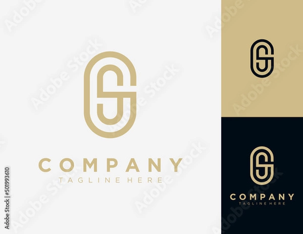 Obraz Initial letter GS logo design template.