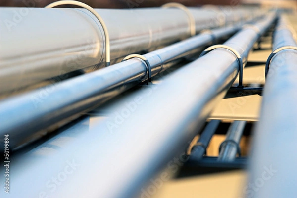 Obraz steel pipe in oil refinery