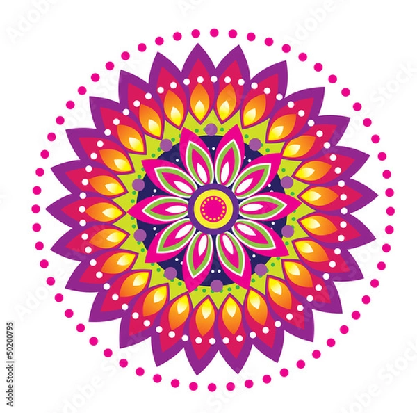 Fototapeta Colorful Indian pattern