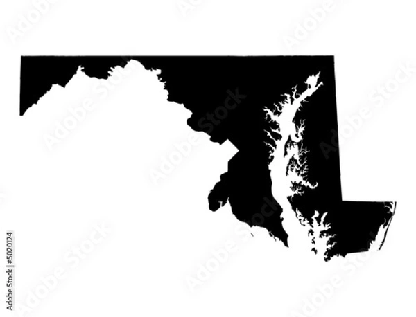 Obraz map of Maryland, USA