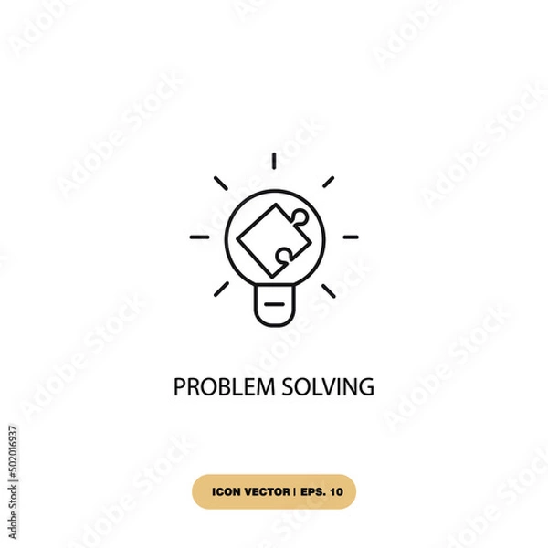 Fototapeta problem solving icons  symbol vector elements for infographic web