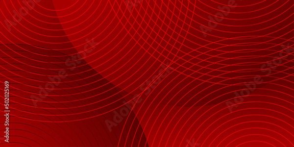 Fototapeta Abstract red and gold line background