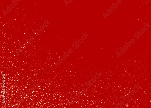 Obraz 赤地に金粉のテクスチャ背景素材