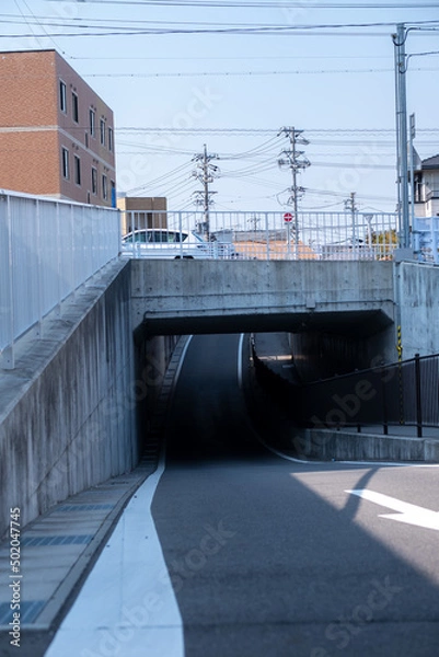 Fototapeta 高架下の道路