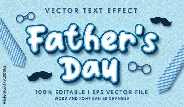 Obraz Father's day editable text style template