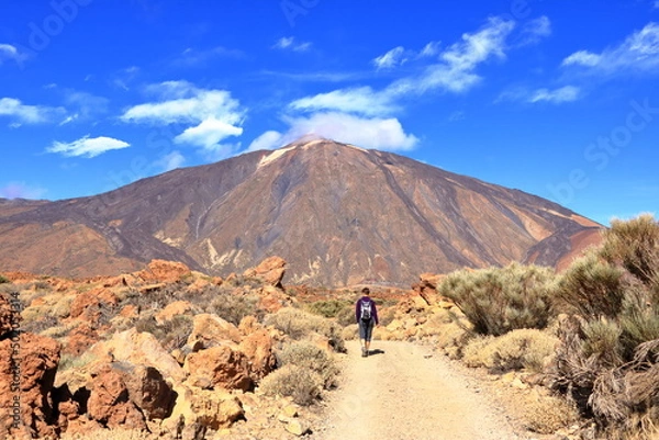 Fototapeta Panorama view on island of Tenerife to the volcano Pico del Teide