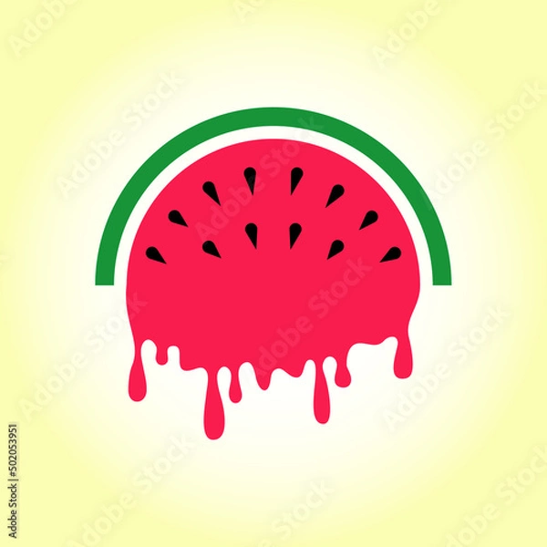 Obraz Summer background. Watermelon. Vector illustration.