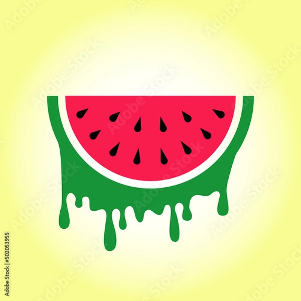 Obraz Summer background. Watermelon. Vector illustration.