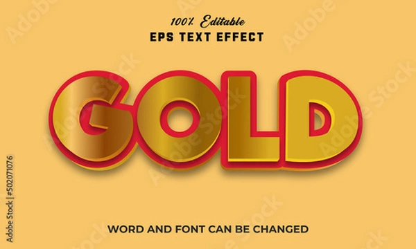 Obraz Gold Luxury Editable 3d text Effect Style,