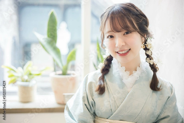 Obraz 浴衣女性ポートレート