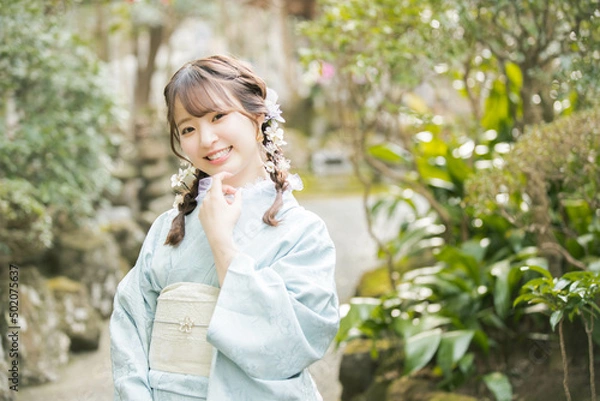 Obraz 浴衣女性ポートレート