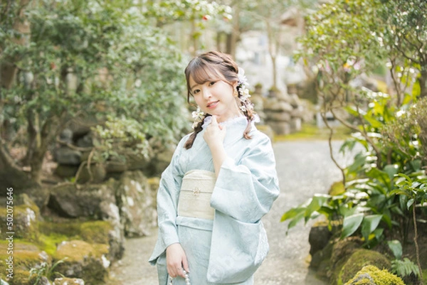 Obraz 浴衣女性ポートレート